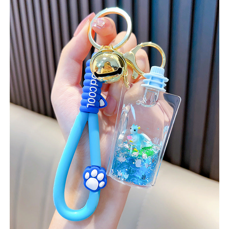 Wholesale Oiled Dinosaur Jelly Bottle Acrylic Keychain
